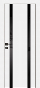 Товар Межкомнатная дверь PX-9  черная кромка с 4-х ст. Белый матовый